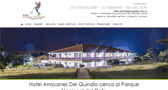 Desktop Screenshot of hotelarrayanes.com.co