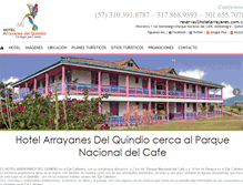 Tablet Screenshot of hotelarrayanes.com.co